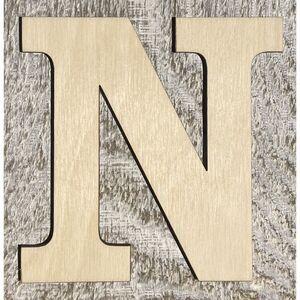 Wood Letter - ¼” Plywood – 4” Tall – Font01 - N
